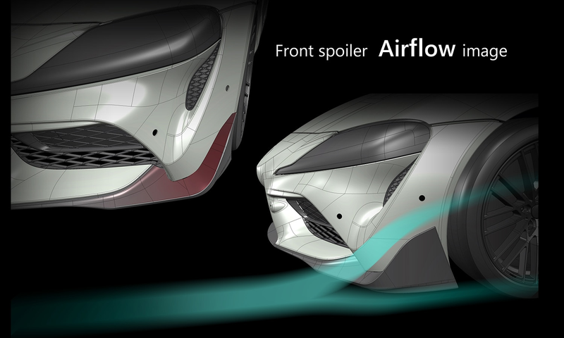 Illustration for article titled The Toyota Supra TRD Concept Shows Off a Spoiler and Whatever 'Carbon Fiber Garnish' Is